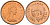 Фолклендские острова 1/2 пенни 1974 Елизавета II (1952-2022), лосось KM 1 бронза 4154-125