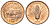 Тонга 1 сенити 1975 ФАО KM 42 бронза UNC 4611-412