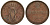 Ганновер 2 пфеннига 1848 A, Эрнст Август (1837-1851) KM 202.2, AKS 125, J. 75 медь 75-1917