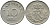 ДАНИЯ 10 ЭРЕ 1955 N; S, ФРЕДЕРИК IX (1947-1972) KM 841.1 медно-никель 4392-419