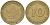ФРГ 10 ПФЕННИГОВ 1949 J KM 103, J. 378 сталь плакированная латунью 4182-727