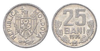 Молдавия (Молдова) 25 бань (бани) 1995 KM 3 алюминий 4694-1064