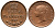Великобритания 1/2 фартинга 1844 Виктория (1837-1901) KM 738, Spink 3951 медь 1518-725