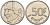 БЕЛЬГИЯ 50 ФРАНКОВ 1990 BELGIQUE, БОДУЭН I (1951-1993) KM 168 никель 4401-445