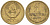 СССР 1 КОПЕЙКА 1967 Федорин 145, ПЯТЬ СТЕБЛЕЙ, ВТОРЫЕ КОЛОСЬЯ С ОСТЯМИ KM 126а латунь 105-514