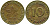 ФРГ 10 ПФЕННИГОВ 1949 F KM 103, J.378 сталь плакированная латунью 98-353
