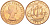 Великобритания 1/2 пенни 1967 Елизавета II (1952-2022) KM 896, Spink 4158 бронза UNC 77-255