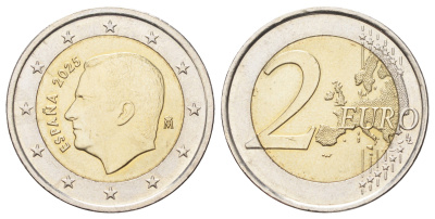 Испания 2 евро 2025 KM 1328 биметалл UNC 4126-753