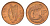 Ирландия 1 пенни 1986 мифологическая птица лира KM 20 бронза UNC 4696-418