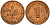 ФРГ 1 пфенниг 1988 D KM 105, J.380 сталь плакированная медью 4189-847