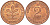 ФРГ 2 пфеннига 1977 F J.381a, KM 106a сталь плакированная медью 116-336