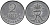 ДАНИЯ 2 ЭРЕ 1956 C; S, ФРЕДЕРИК IX (1947-1972) KM 840.2 цинк 28-1034