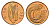 Ирландия 1 пенни 1985 мифологическая птица лира KM 20 бронза UNC 4690-435
