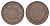 Уругвай 5 сентимо 1857 D, год-тип KM 8 медь 1518-1724