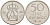 Швеция 50 эре 1970 Густав VI Адольф (1950-1973) KM 837 медно-никель UNC 106-411