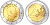 Монако 2 евро 2009 Князь Альберт II KM 195 биметалл UNC 4571-847