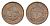 Боливия 1 боливиано 1951 KM 184 бронза UNC 4644-841