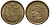 Монако 1 франк 1945 Луи II (1922-1949) KM 120 a алюминиевая бронза 113-825