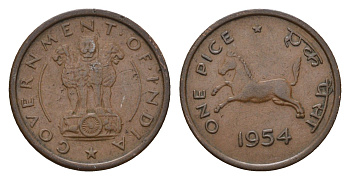 Индия 1 пайс 1954 KM 1.4 бронза 4689-1266