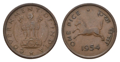 Индия 1 пайс 1954 KM 1.4 бронза 4689-1266