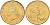 Италия 20 лир 1991 R, дубовый лист KM 97.2 алюминиевая бронза  UNC  4594-769