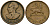 Эфиопия 1 цент 1943-1944 EE 1936, Хайле Селассие I, второе правление (1930-1936)  KM 32 медь 4135-414