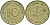 ФРГ 10 ПФЕННИГОВ 1950 G KM 108, J. 383 сталь плакированная латунью 113-135