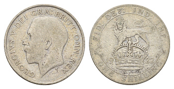 Великобритания 1 шиллинг 1922 Георг V (1910-1936) KM 816a, Spink 4023А серебро 27-232