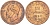 Италия 10 чентезимо 1867 H, Виктор Эммануил II (1861-1878) KM 11.3 медь 4526-844