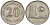 Малайзия 20 сенов 1987 здание парламента KM 4 медно-никель 4511-1031