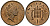 Великобритания 1 пенни 1987 Елизавета II (1952-2022) KM 935, Spink 4381 (B3) бронза 4176-616