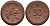 Саксония 50 пфеннигов 1921 виноград и лопата J. N 54 фарфор UNC 1094-8-55