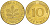 ФРГ 10 ПФЕННИГОВ 1982 J KM 108, J.383 сталь плакированная латунью 3718-824