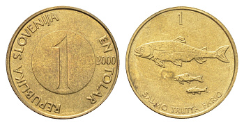 Словения 1 толар 2000 KM 4 латунь 4705-367
