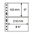 Лист в альбом Grande для 2 бон (S), черный. Leuchtturm. 324690