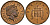 Великобритания 1 пенни 1998 Елизавета II (1952-2022) KM 986, Spink 4710 (B5) сталь плакированная медью 4176-633