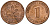 ФРГ 1 пфенниг 1982 D KM 105, J.380 сталь плакированная медью 4602-761