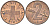 Швейцария 2 раппена 1968 В KM 47 бронза UNC 4573-337