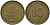 ФРГ 10 ПФЕННИГОВ 1982 J KM 108, J.383 сталь плакированная латунью 33-152