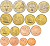 КИПР ЕВРОНАБОР ИЗ 8 МОНЕТ 2012 1, 2, 5, 10, 20, 50 ЕВРОЦЕНТОВ, 1 И 2 ЕВРО UNC 183-911