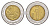 Мексика 1 песо 1999 Mo KM 603 биметалл 4636-524