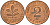 ФРГ 2 пфеннига 1989 G J.381a, KM 106a сталь плакированная медью    4598-924