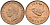 Великобритания 1 фартинг 1944 Георг VI (1936-1952) KM 843, Spink 4116 бронза 92-644