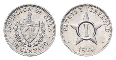 Куба 1 сентаво 1970 KM 33.1 алюминий UNC 4687-969