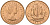 Великобритания 1/2 пенни 1966 Елизавета II (1952-2022) KM 896, Spink 4158 бронза 4163-1215