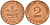 ФРГ 2 пфеннига 1986 G J.381a, KM 106a сталь плакированная медью    4598-918