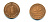 ФРГ 1 ПФЕННИГ 1950 F KM 105, J.380 сталь плакированная медью 23-552