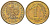 Польша 1 грош 2012 MW KM 276 латунь UNC 4567-569