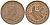 Кипр 3 миля 1955 KM 33 бронза aUNC 4573-1123