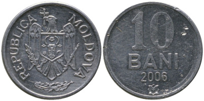 Молдавия 10 бани 2006 KM 7 алюминий 4549-819